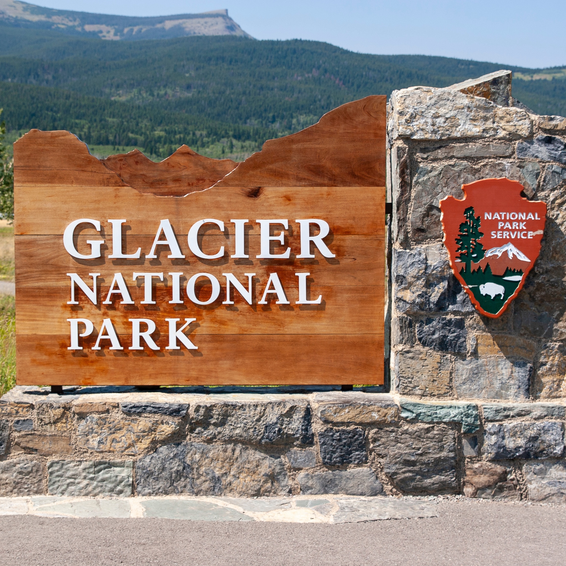 Glacier National Park sign